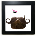 thumbnail image 1 of Men Women Beards Eyebrows Eyes Black Square Frame Picture Wall Tabletop, 1 of 3