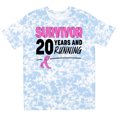 thumbnail image 3 of Inktastic Breast Cancer Survivor 20 Years and Running with Pink Ribbon T-Shirt, 3 of 5