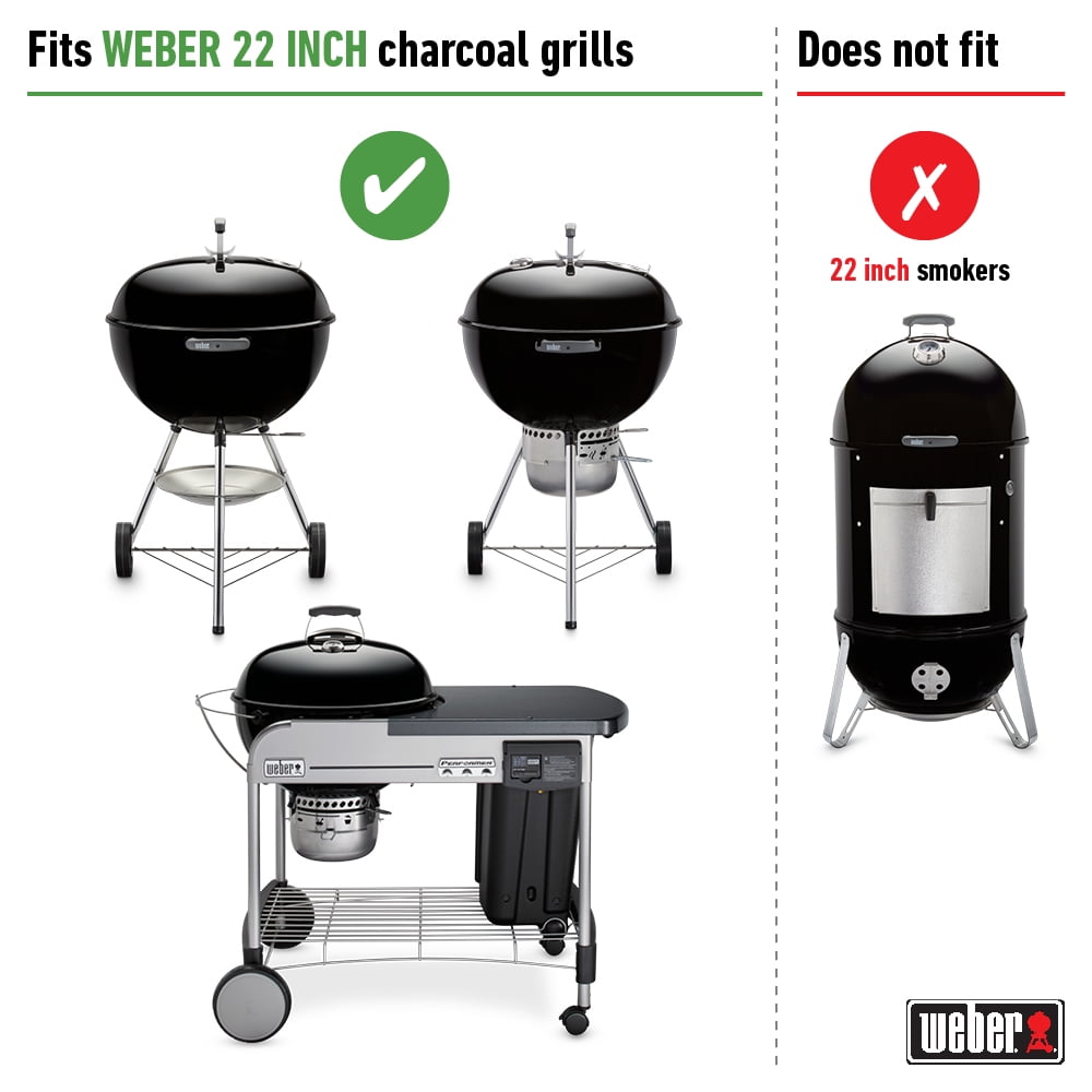 Charcoal Grate and Cleaning System Kit for Weber 22/22.5 Inch One-Touch Silver Bar-B-Kettle Fits Weber 7436 7444 Hisencn Cooking Grate 7441 Master-Touch and One-Touch Charcoal Grills 