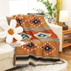 thumbnail image 3 of Manta Decorativa Reversible de Estilo Boho Azteca Verde 130x160 cm, 3 of 9