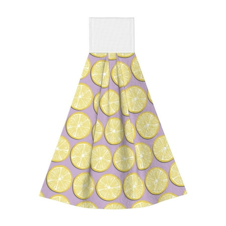 

Lukts Yellow Lemon Slices for Coral Fleece Velcro Towel Suitable for Bathroom Kitchen Hanging Absorbent Towel Household Items