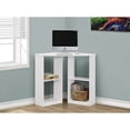 thumbnail image 2 of Monarch Specialties Corner Computer Desk with Shelves, White Finish, 2 of 2
