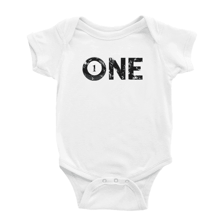 

One Year Old Snooker Billiards First Birthday Cute Baby Jumpsuit Unisex
