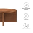 thumbnail image 6 of Coffee Sofa Side Table, Walnut, Wood, Round, Living Kitchen Cafe Bistro Hospitality Restaurant, Modern Contemporary HB36264, 6 of 8