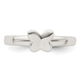 thumbnail image 5 of Sterling Silver Rhodium-plated Polished Butterfly Children's Ring, 5 of 6