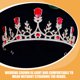 thumbnail image 4 of KAKOWELY Tocado de boda, corona de novia, corona de boda con diamantes de imitación, tiara, diadema nupcial, decoración, 4 of 5