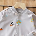 thumbnail image 5 of 2-3 Years Infant Jumpsuit Boy Baby Coat Long Sleeved Shirt For Outdoor Use Baby Jacket Clothing Suit Newborn Fall Winter Gift Clothes,Grey Jumpsuit Sleep & Play Bodysuit, 5 of 5