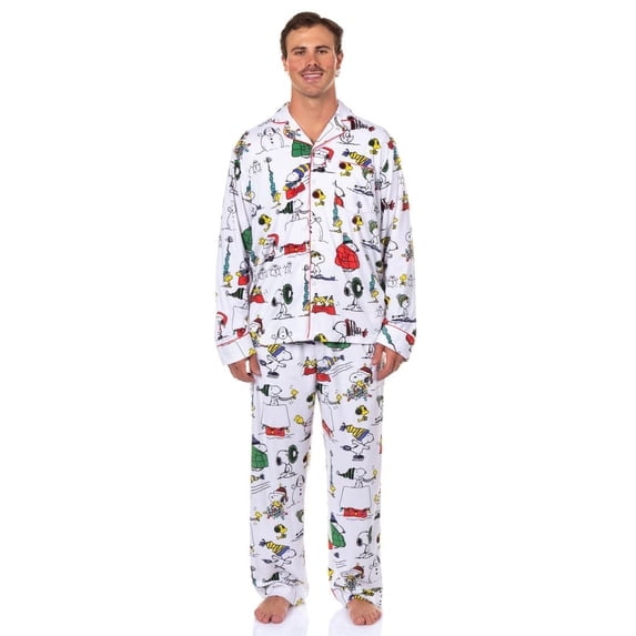 Peanuts Snoopy Men's Matching Family Pajamas Set, 2-Piece, Sizes S-3XL