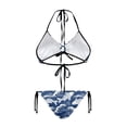 thumbnail image 2 of Chririnla Women's Halter Neck Triangle Bikini Set - Japanese Koi Fish & Wave Print - Sexy Tie Side Two Piece Swimsuit for Beach Vacation & Pool Party, 2 of 9