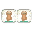 thumbnail image 7 of Balery Cute Sloth In Yoga Pose Tree Sun Shield 2 Pack For Car Front Windows Foldable Sun Visor Protector Blocks Max Uv Rays And Keeps Your Vehicle Cool For Most Sedans Suv Truck, 7 of 7