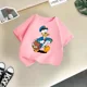 thumbnail image 3 of Marca Linda camiseta de algodón de verano para niños con el Pato Donald, linda y divertida camiseta de dibujos animados de Disney para niño y niña, ropa informal de moda para niños, 3 of 5