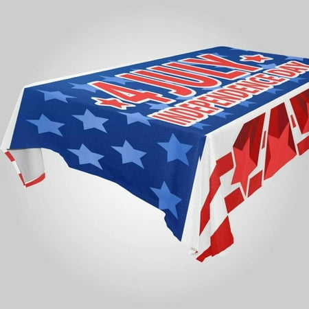 

Hyjoy Independence Day Rectangle Tablecloth Spill-Proof Polyester Table Cloth Table Cover for Kitchen Dining Picnic Holiday Party Decoration 60x90 Inch