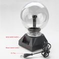 thumbnail image 4 of Lampe à Boule de Plasma 6 Pouces, Lampe à Sphère Électrostatique avec Prise EU, 4 of 6