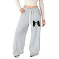 thumbnail image 2 of XEGLSBU Girls Sweatpants Sets Size 7-8 Girls Bow Detail Loose Fit Straight Leg Jogger Pants with Back Pocket Casual Comfort Playwear Light Gray Size 12-13 Years, 2 of 4