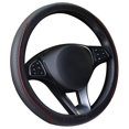 thumbnail image 2 of Lubelski Stylish Car Vehicle Faux Leather Anti-Slip Steering Wheel Wrap Cover Protector, 2 of 7