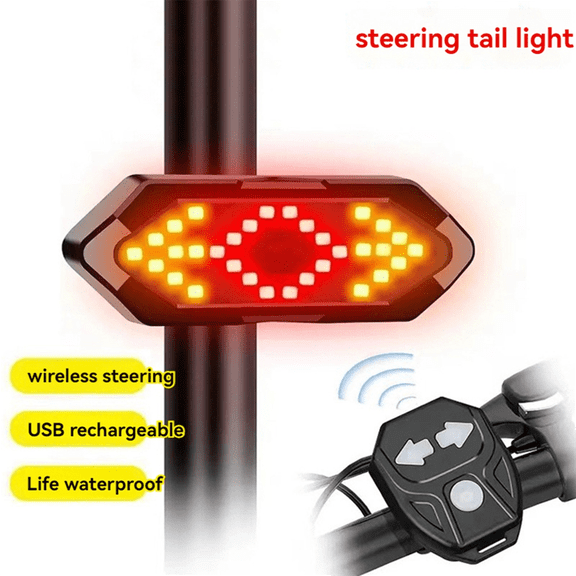 Bike Turn Signal Light Remote Bicycle Rear Lights LED USB Rechargeable Bicycle Lamp Bike Wireless Warning Tail Light