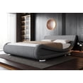 thumbnail image 1 of Bed FrameFull-size Bed Frame with ergonomic and adjustable headboard, understated modern padded platform sled design My Lux Decor Round, 1 of 8