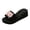 Pink, variant on Women's Wedge Slide Sandals Platform Slip On Open Toe 3D Floral Rhinestone Summer Beach Walking Slippers Pink 7