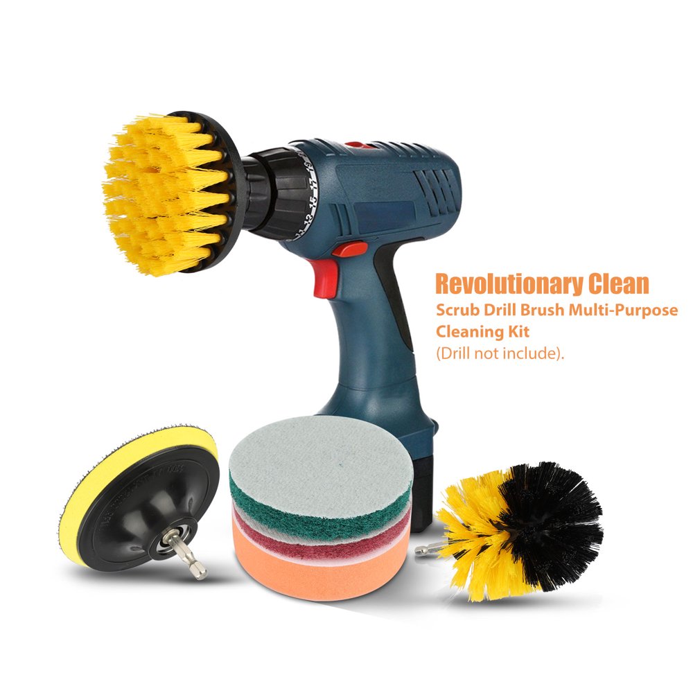 6Pcs Drill Polishing Buffing Brush Sponge Pad Kit, TSV 4 Inch Car Drill