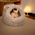 thumbnail image 5 of Plush Cat Bed Cat Bed Semi-Enclosed Dog Bed Removable and Washable Pet Bed, 5 of 5