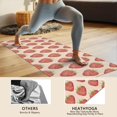 thumbnail image 4 of Red Strawberry Plants Fruit Beige Pattern Hot Yoga Mat Towel Non Slip for Hot Yoga - Quick-Drying Yoga Mat Cover with 4 Corner Pockets with Travel Bag - Hot Yoga Towel Non Slip 74"x26", 4 of 6