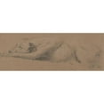 thumbnail image 2 of James Ward 24x11 Black Ornate Framed Double Matted Museum Art Print Titled: Study of a Sleeping Dog, 2 of 5