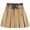 w93# Khaki153, variant on Girls Casual Pleated Skirt School Uniform Elastic Waist Solid Color Ruffles Button Comfortable Comfortable A-Line Mini Skirts Spring Summer Breathable Dailywear Easter Dress,Brown,9-10 Years