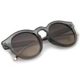 thumbnail image 4 of sunglassLA - Metal Temple Keyhole Bridge Neutral-Colored Lens P3 Round Sunglasses 50mm - 50mm, 4 of 4