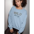 thumbnail image 2 of Wild Honey Leopard Pattern Sweatshirt Women -Image by Shutterstock, Female Large, 2 of 4
