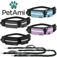 thumbnail image 7 of PetAmi Hands Free Dog Leash, Dog Running Leash Belt Bag for Walking, Jogging, Dog Waist Double Zipper Pouch with Poop Bag Dispenser, Dual Padded Handles Reflective Bungee Leash, Double (Charcoal Grey), 7 of 7