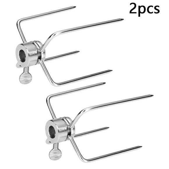 2 piezas BBQ Asador Tenedores de Carne Abrazadera Parrilla Carne Espinillas Acero Inoxidable