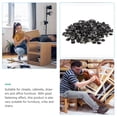 thumbnail image 3 of ORDDIART 100 Sets Durable Design Round Black Zinc Alloy Furniture Fastening Connector for DIY Enthusiasts, 3 of 8