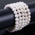 thumbnail image 3 of Angelstones Natural Buffalo Bone Gemstone 8mm Round Beads Stretch Bracelet 7 Inch Unisex, 3 of 3