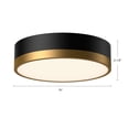 thumbnail image 4 of FM556216AGWH-Alora Lighting-Brisbane - 3 Light Flush Mount-4.13 Inches Tall and 16 Inches Wide-Aged Gold/White Finish, 4 of 7