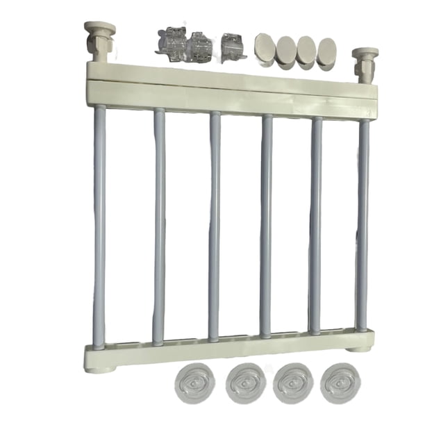 Bewildely Puerta de seguridad escalable para cachorros, puerta de escalera, aislamiento para bebés y mascotas (blanca) Decoración del hogar Altura 36cm