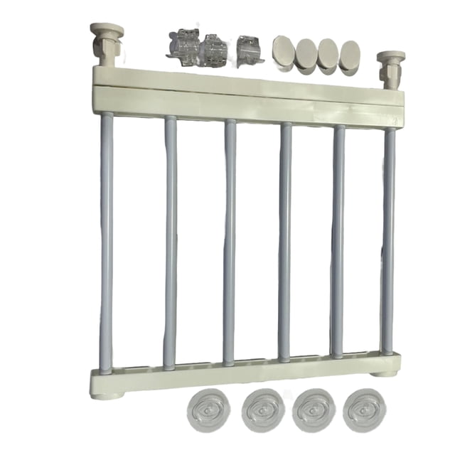 Bewildely Puerta de seguridad escalable para cachorros, puerta de escalera, aislamiento para bebés y mascotas (blanca) Decoración del hogar Altura 36cm