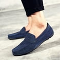 thumbnail image 3 of Suede Leather Men Casual Shoes Loafers Leather Driving Moccasins Slip on Shoes, 3 of 5