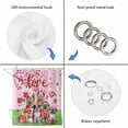 thumbnail image 3 of Valentine's Day Shower Curtain Set - Small 36" x 72" Washable Bathtub Curtain with 12 Hooks, Watercolor Funny Dogs Love Roses Spring Pink Waterproof Fabric Stall Shower Curtains for Bathroom Décor, 3 of 6