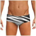 thumbnail image 2 of kamemir Mens Swimwear Mens Summer Stretch Swimming Briefs 3D Printed Elastic Band(Z-Grey,L), 2 of 5