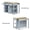 Grey / Blue, variant on K&K 47 inch Kitchen Island with Extendable Dining Table, Gray / Blue