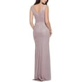thumbnail image 3 of Betsey Johnson Womens Metallic Split-Leg Evening Dress, 3 of 3