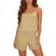 thumbnail image 3 of TaTaai Women's Casual Summer Set Solid Color Linen-Like Adjustable Camisole and Elastic Waist Shorts Two Piece Matching Outfit for Daily and Travel Wear Gift, 3 of 7