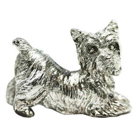 - Miniature Pewter Dog Figure: Yorkshire Terrier - By Ganz