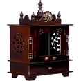 thumbnail image 3 of Pooja MANDIR WOODEN TEMPLE With Doors for Home Office Prayer Room Mantap Pooja Ghar Handmade wall mount / Multi Color Hindu Temple for Pooja, 3 of 6