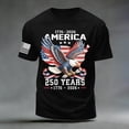 thumbnail image 4 of 250 Anniversary USA Shirt Mens Flag Tshirt 250th America Anniversary Tee 250 Years Patriotic Tops, 4 of 6