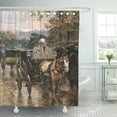 thumbnail image 1 of XDDJA Fine Childe Hassam Toits Étang Grande Peinture Intitulée Rideau de Douche Fait 60x72 Pouces, 1 of 1