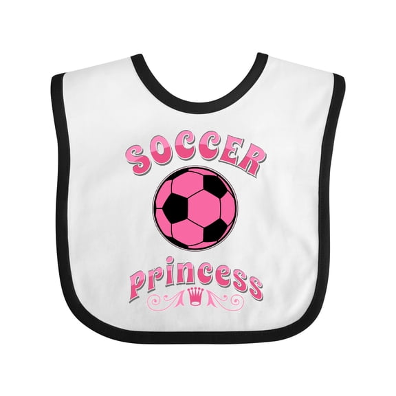 Inktastic Soccer Princess Girls Baby Bib
