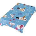thumbnail image 5 of 60"x90" Christmas Snowman Tablecloth, Waterproof Washable Polyester Square Table Cover Durable Tablecloth for Kitchen Dining Table Party Decor, 5 of 7