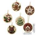 thumbnail image 2 of 6 Pack Christmas DIY Diamond Painting Ornament Kit, No Glue Pearl Rhinestone Sticker Craft Set for Kids Adults, Easy Holiday Tree Decorations & Party Favors Gift, 2 of 4