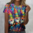 thumbnail image 6 of PNTUTB Carnival Women's Fashionable Printed Casual Round Neck Short Sleeved Loose Comfortable T-shirts, 6 of 6